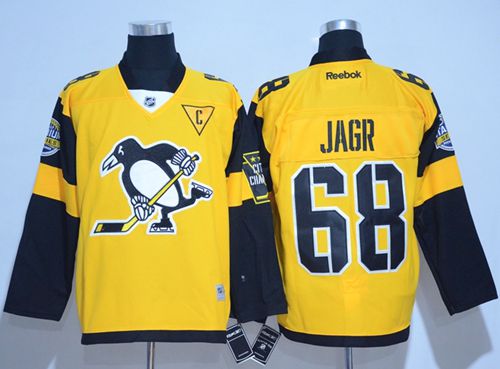 Penguins #68 Jaromir Jagr Gold Stadium Series Stitched NHL Jersey - Click Image to Close